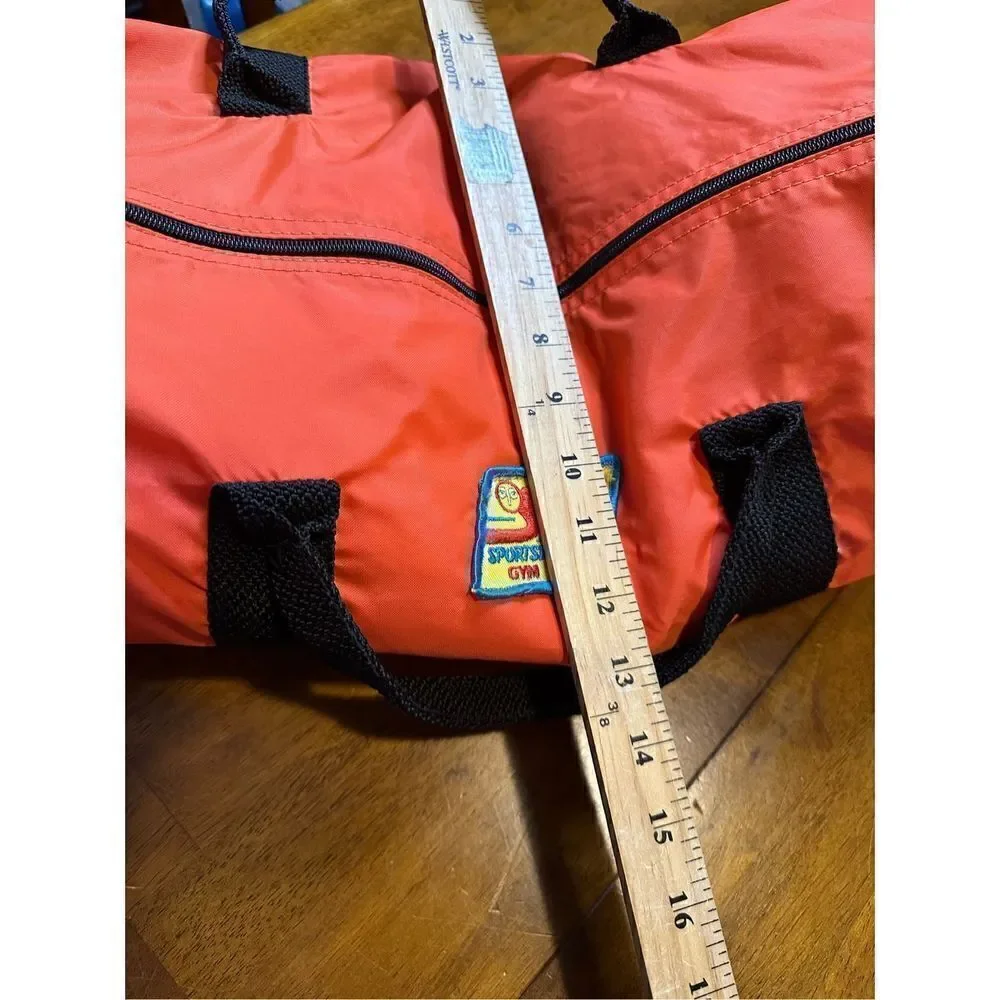 Vintage Sportsman Orange 19” Duffel Bag Nylon and Zipper
